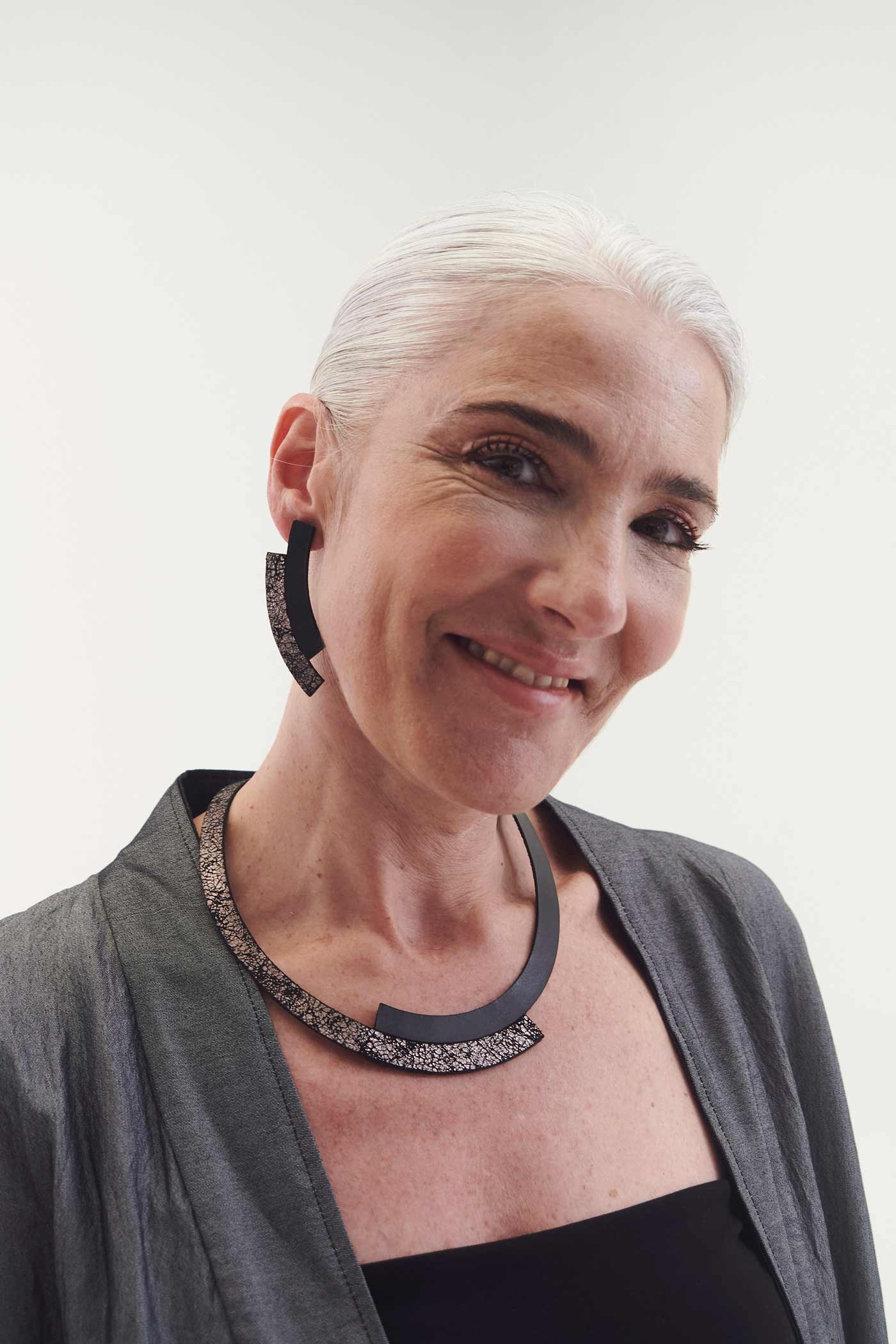 Pendientes Duo - Negro/Peltre