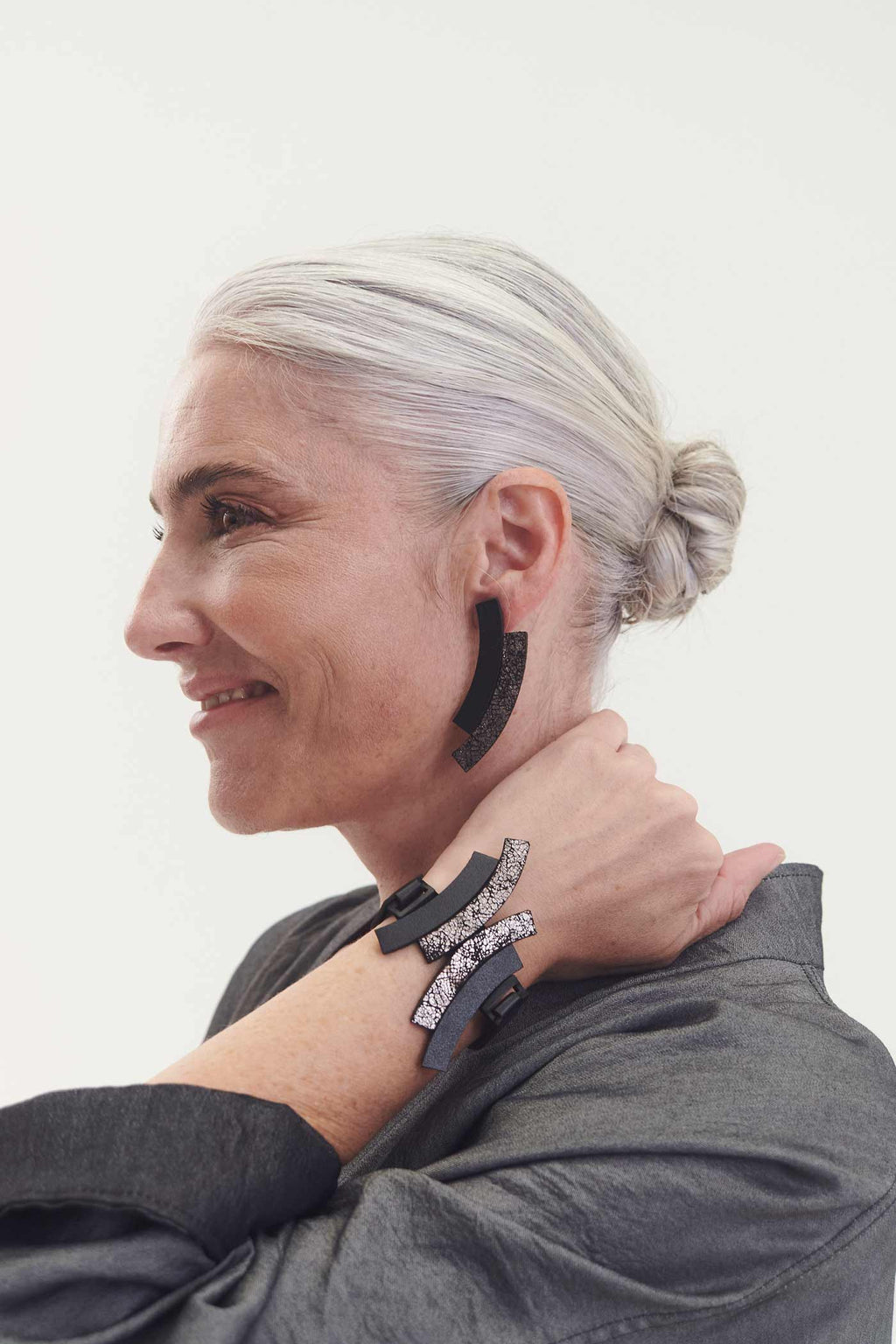Brazalete Duo - Negro/Peltre