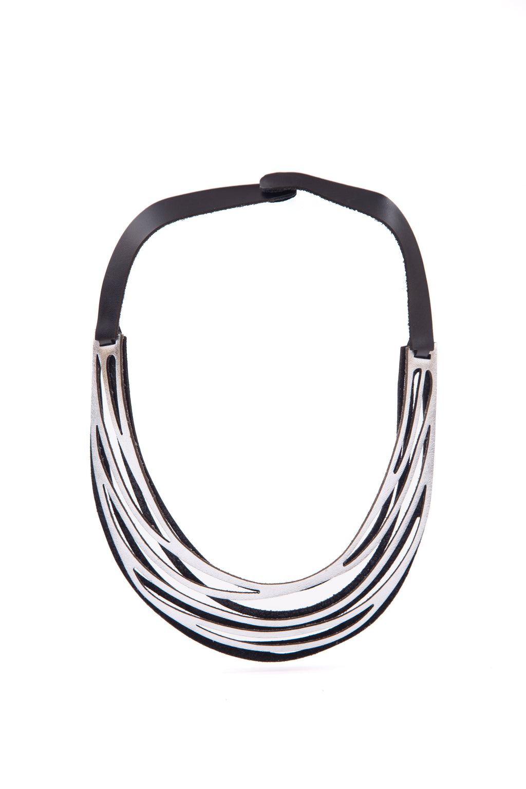 Collar Duo New - Plata/Negro