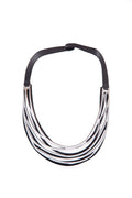 Collar Duo New - Plata/Negro