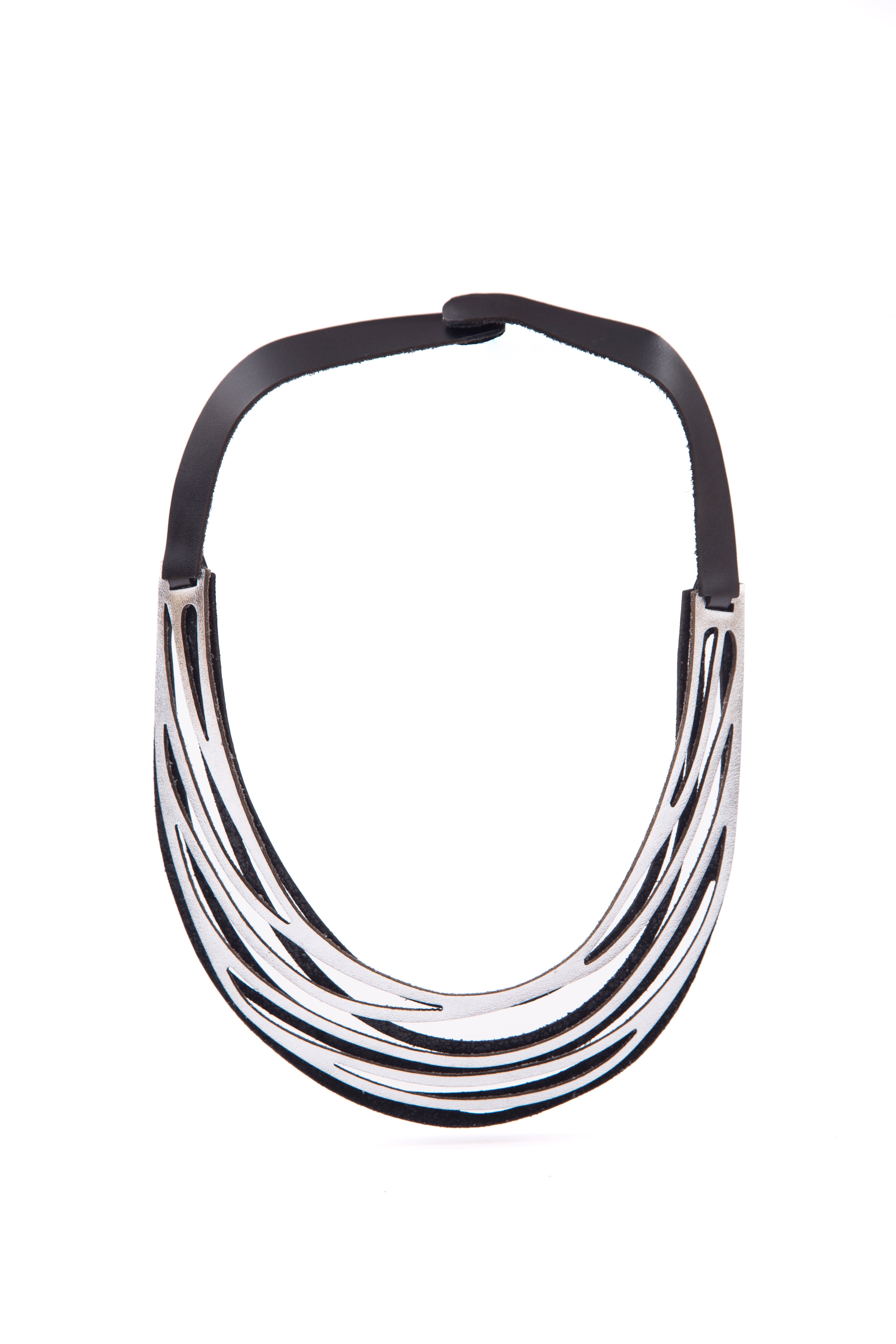 Collar Duo New - Plata/Negro