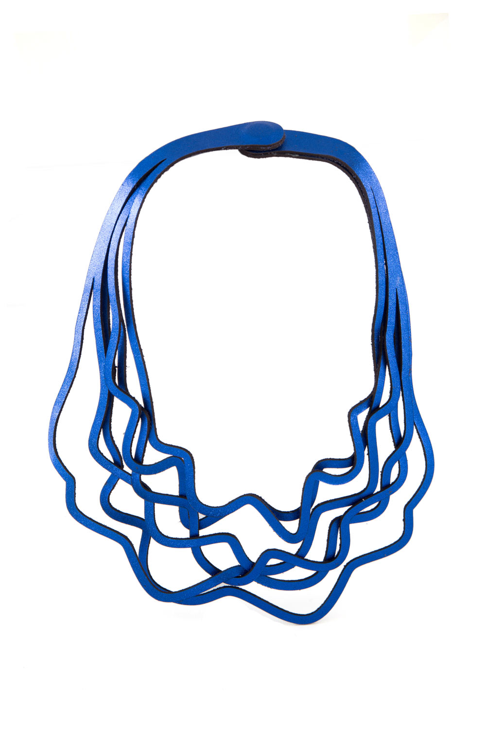 Collar Curves Duo - Azul Metálico