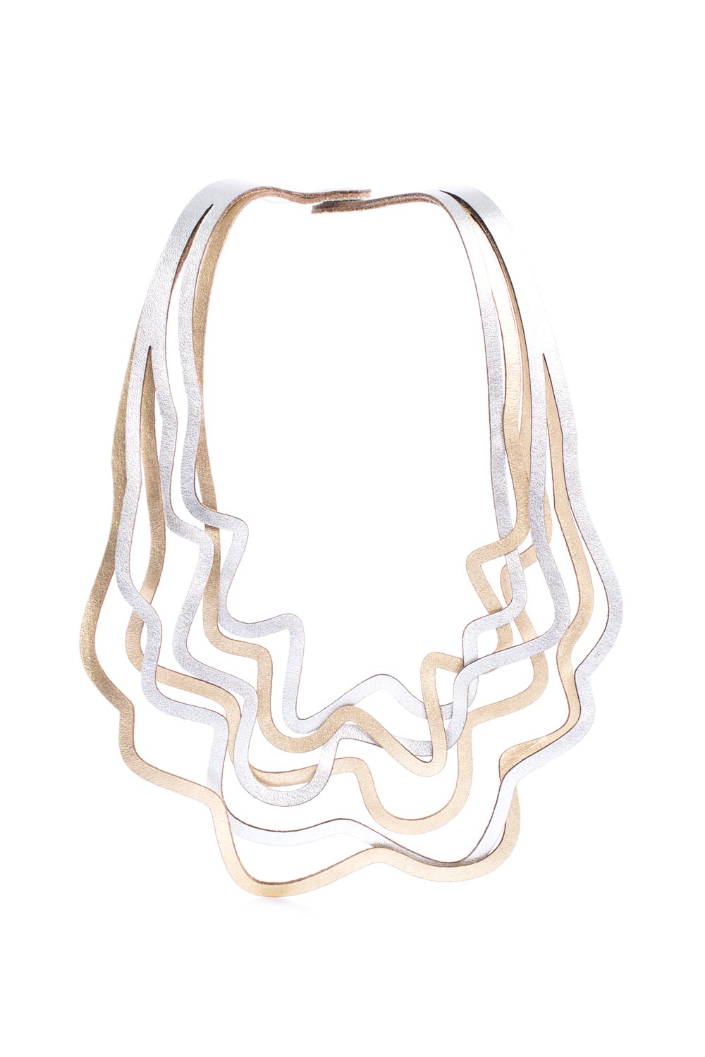 Collar Curves Duo - Plata/Oro