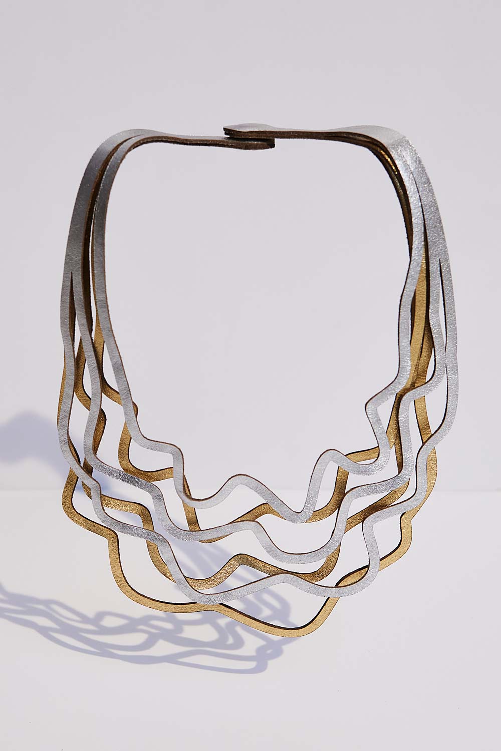 Collar Curves Duo - Plata/Oro