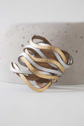 Brazalete Curves Duo - Plata/Oro