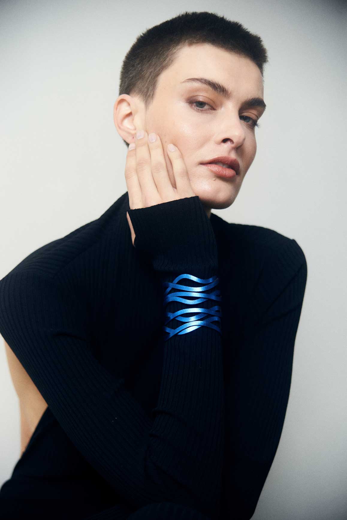 Brazalete Curves Duo - Azul Metálico