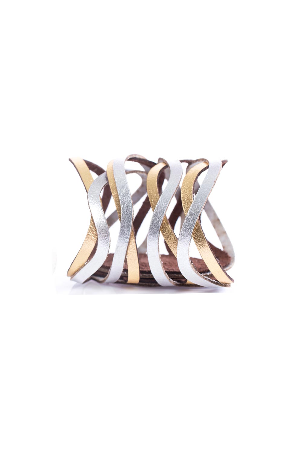 Brazalete Curves Duo - Plata/Oro