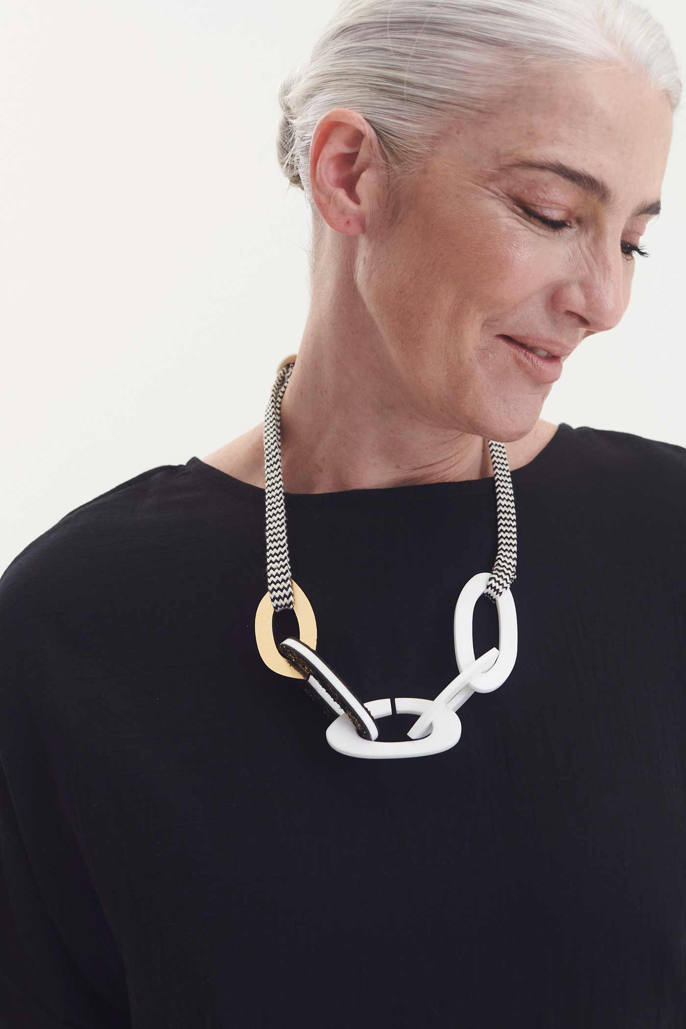 Collar Miss Link - Oro/Crudo