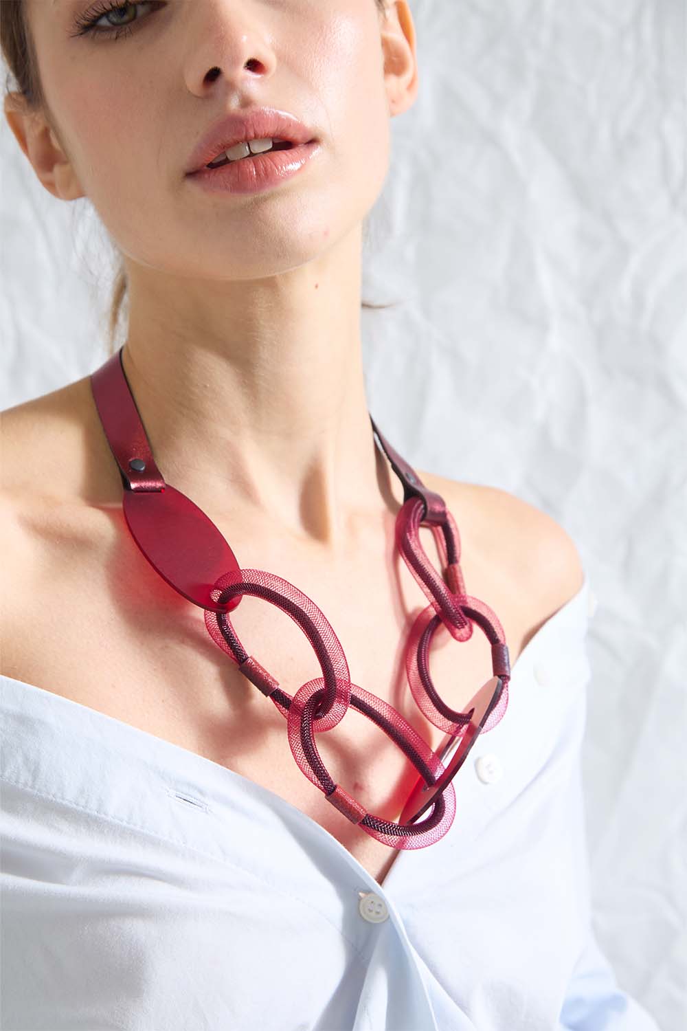 Collar Miss Link Corto - Burdeos