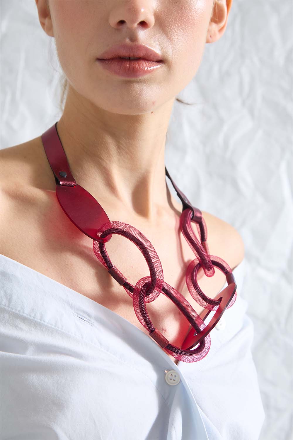 Collar Miss Link Corto - Burdeos