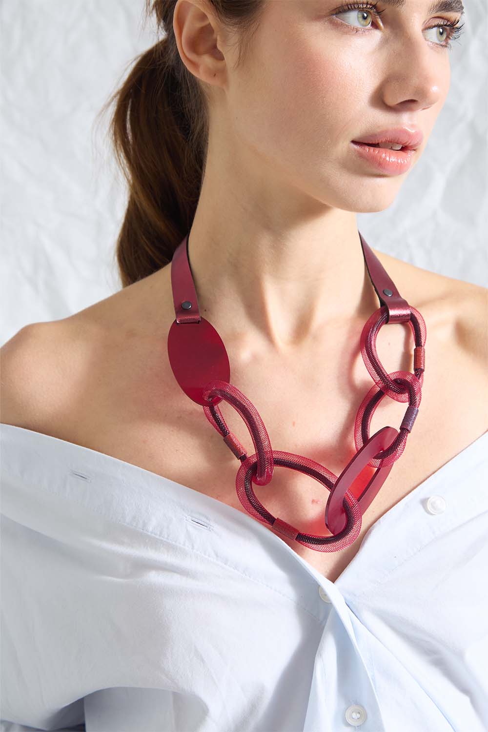 Collar Miss Link Corto - Burdeos
