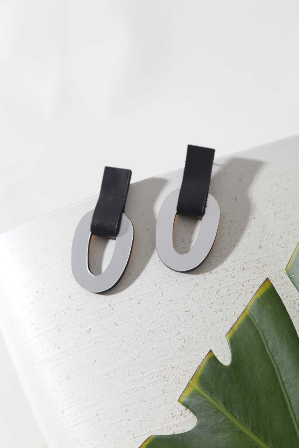Pendientes Miss Link Cortos - Plata/Negro
