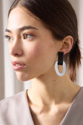 Pendientes Miss Link Cortos - Plata/Negro