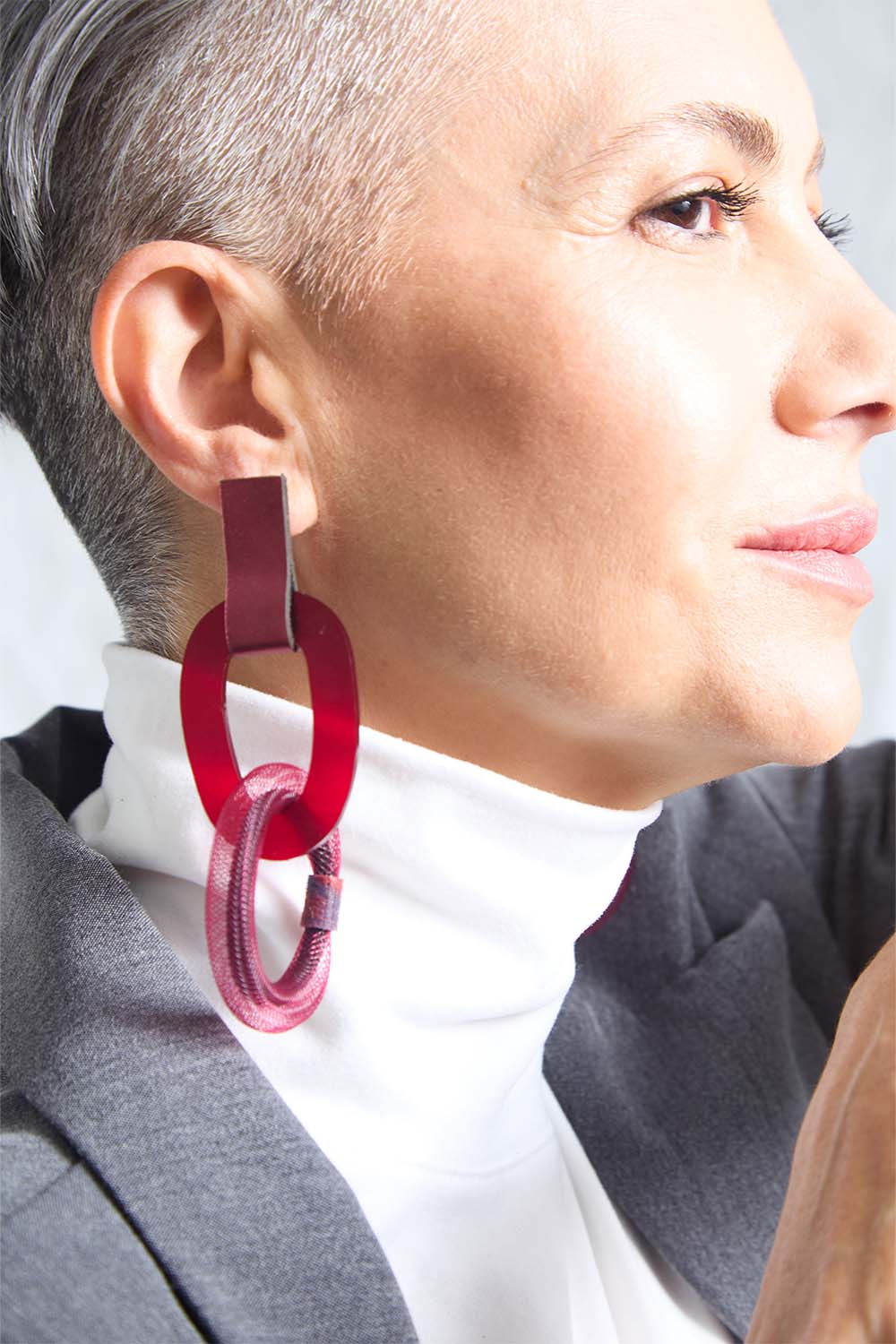 Pendientes Miss Link Largos - Burdeos