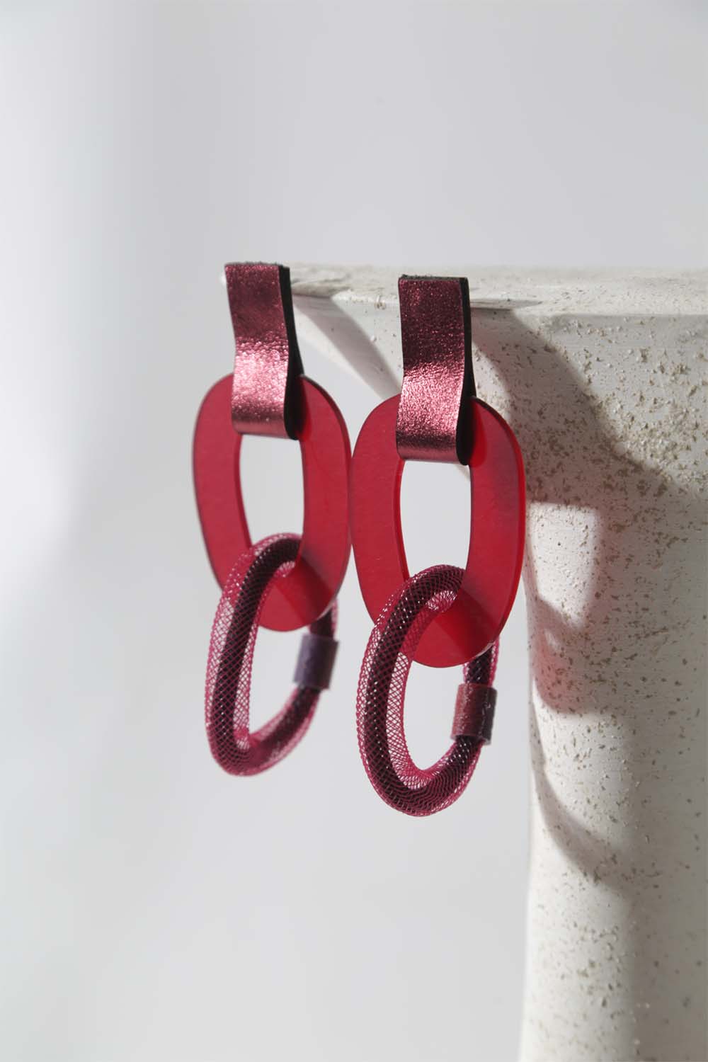 Pendientes Miss Link Largos - Burdeos
