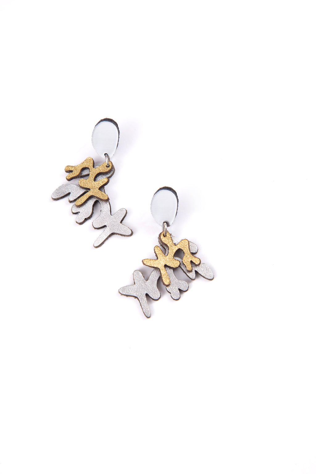 Pendientes Mar Duo - Plata/Oro