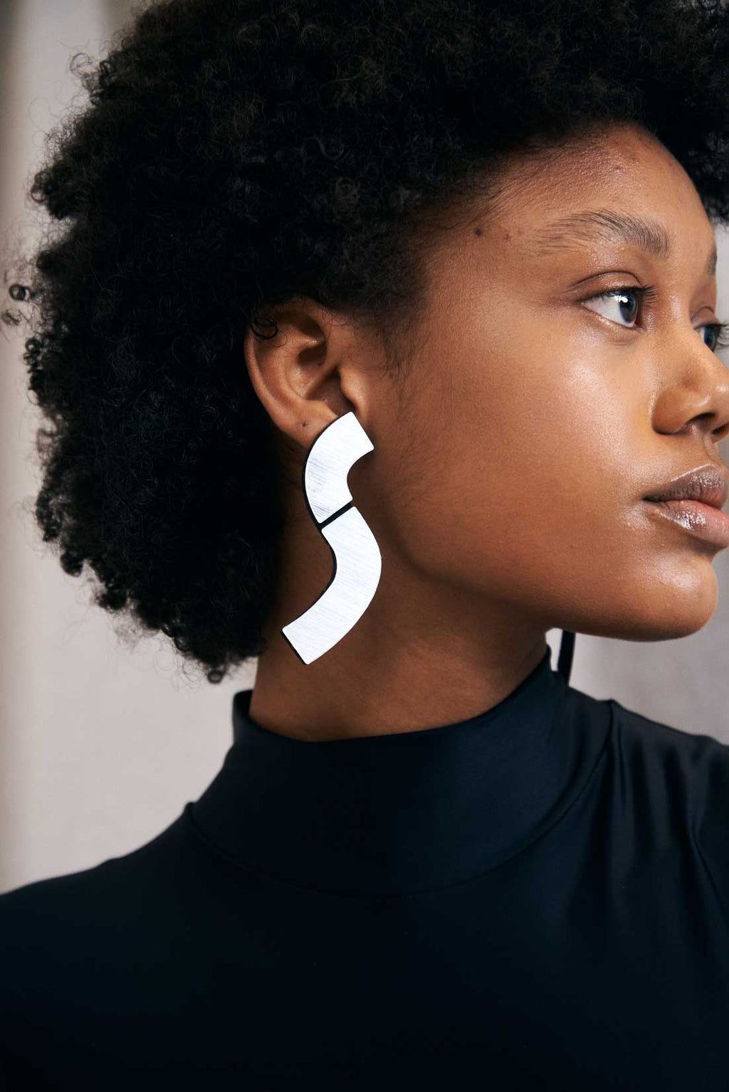 Pendientes Mies Wave - Plata