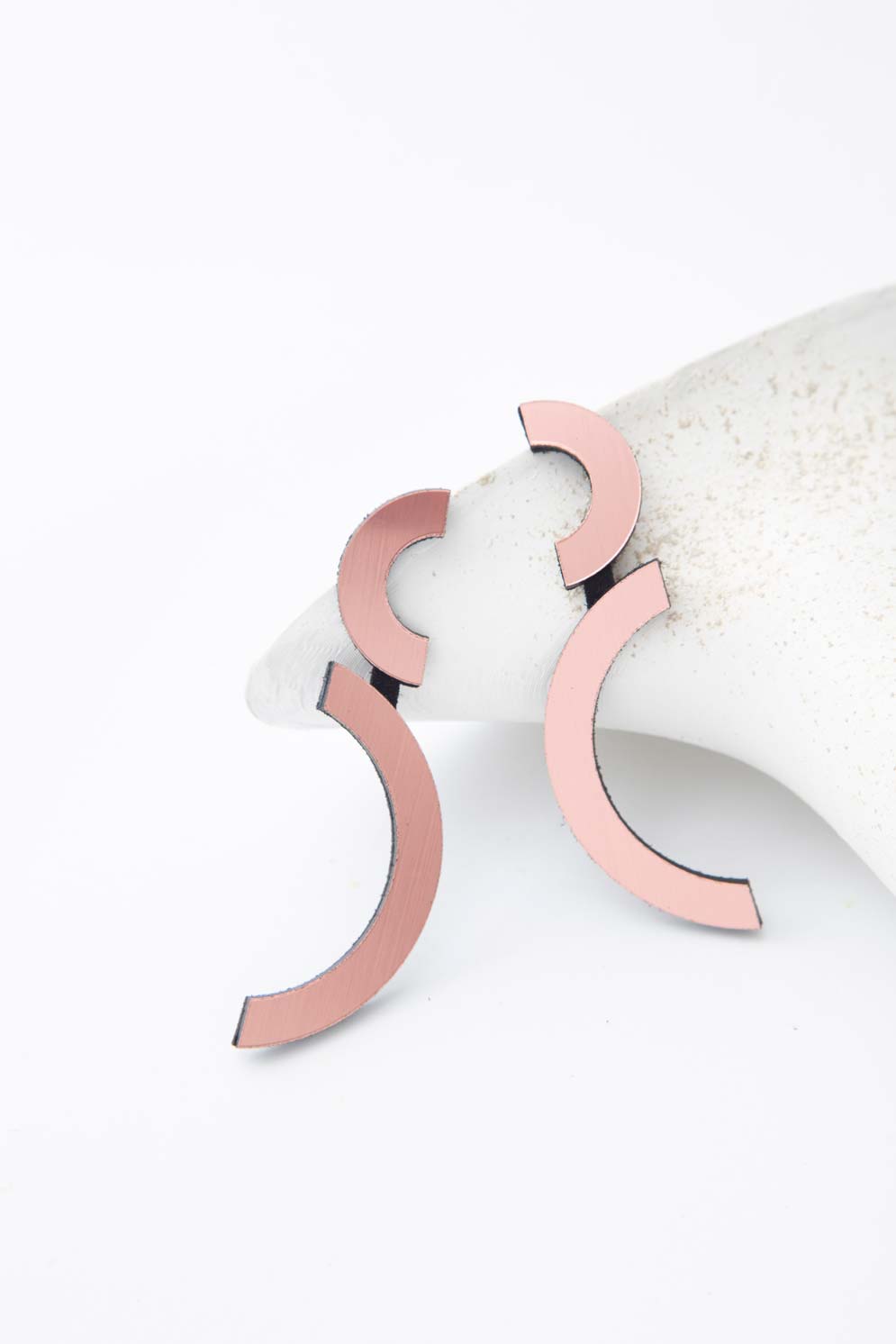 Pendientes Mies Doble Arco - Cobre