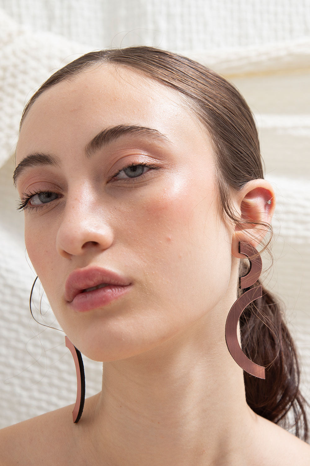 Pendientes Mies Doble Arco - Cobre