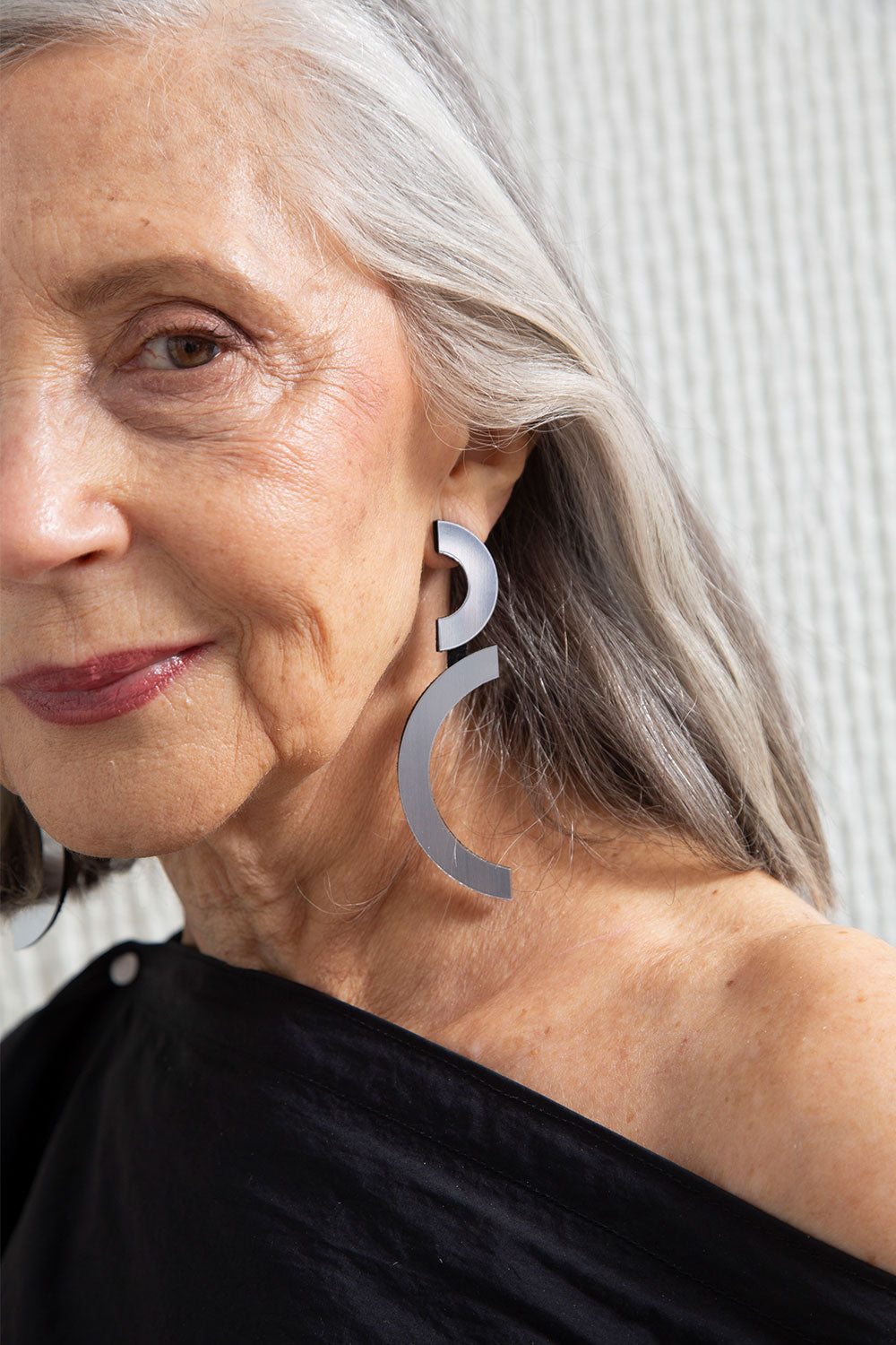 Pendientes Mies Doble Arco - Plata
