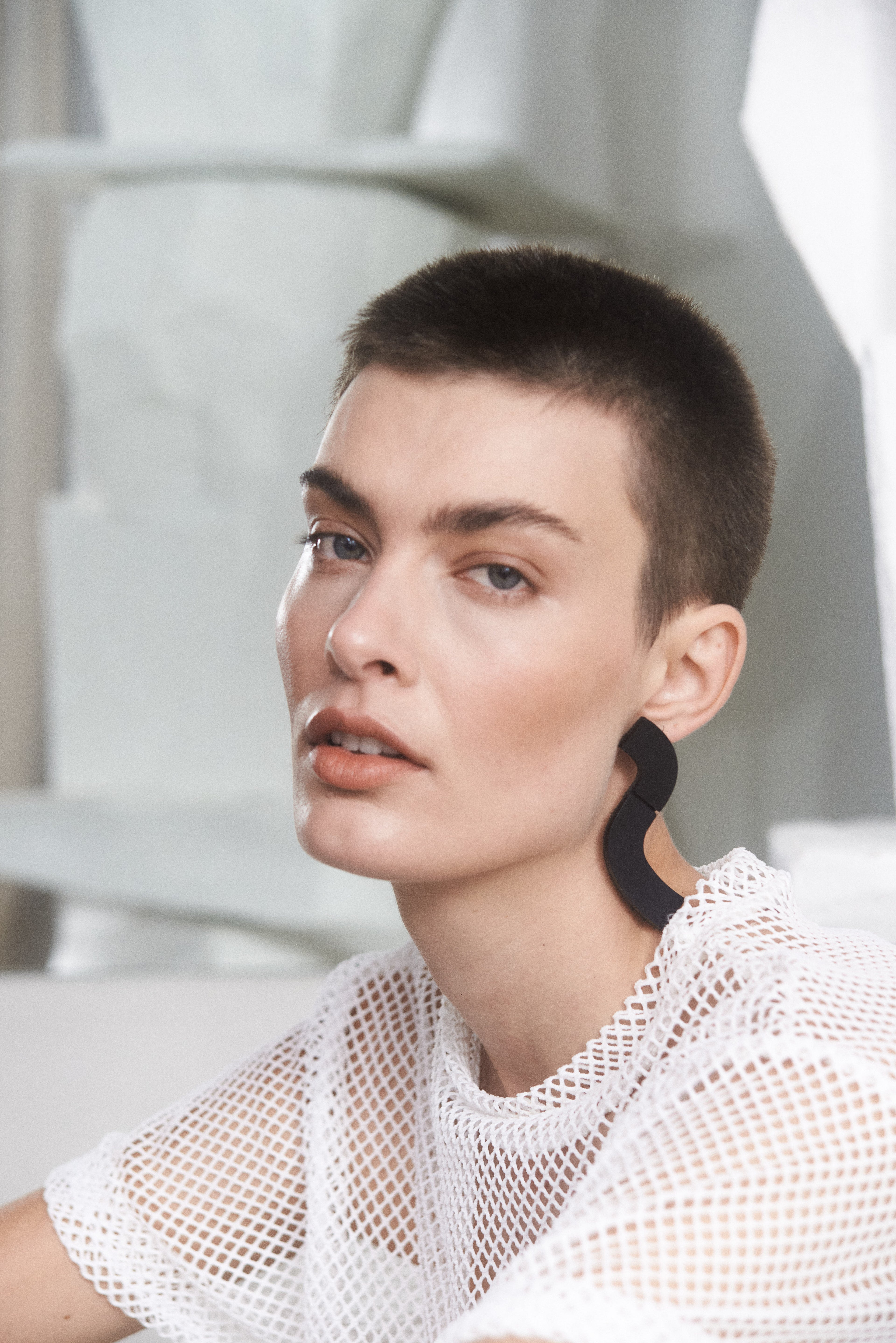 Pendientes Mies Wave - Negro