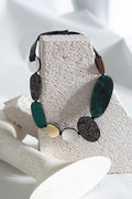 Collar Organic Reflections Redondo - Plata/Oro/Peltre/Verde
