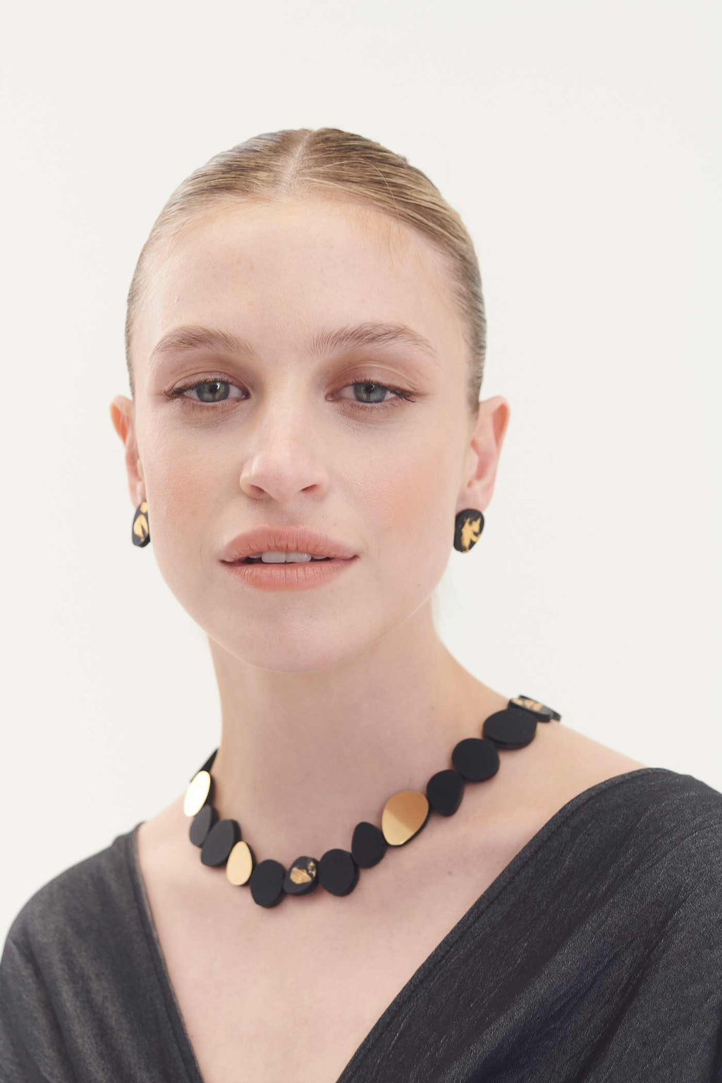 Collar Organic Reflections - Negro/Oro