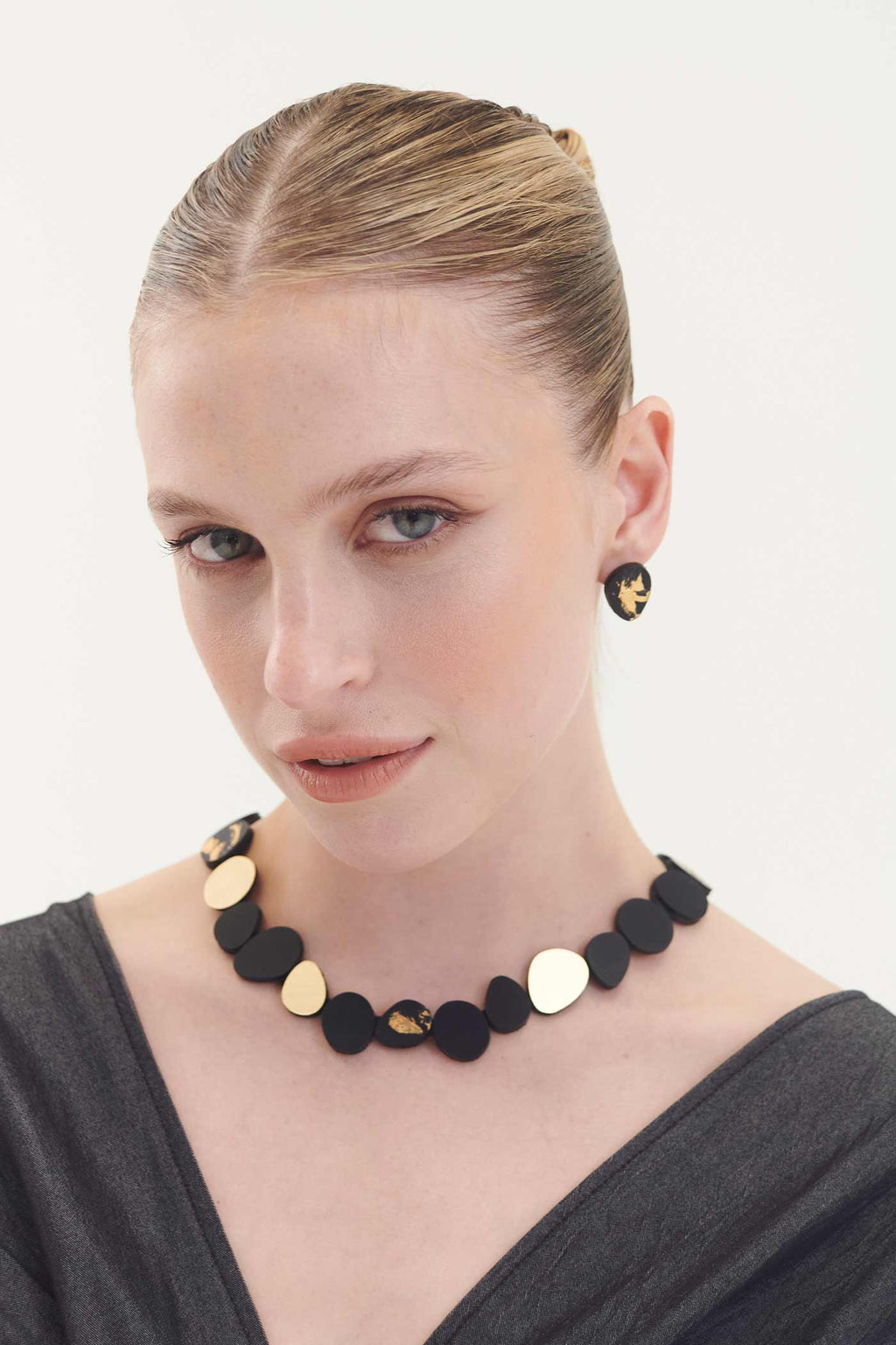 Collar Organic Reflections - Negro/Oro