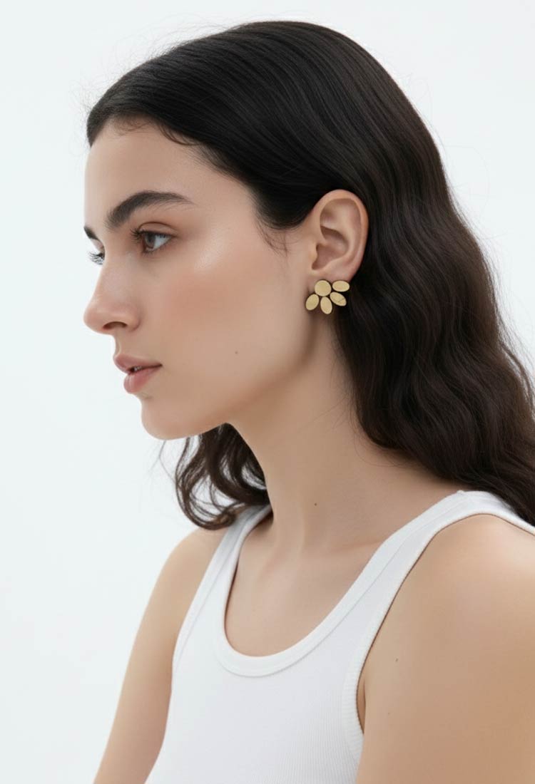 Pendientes Organic Reflections Pequeños - Oro