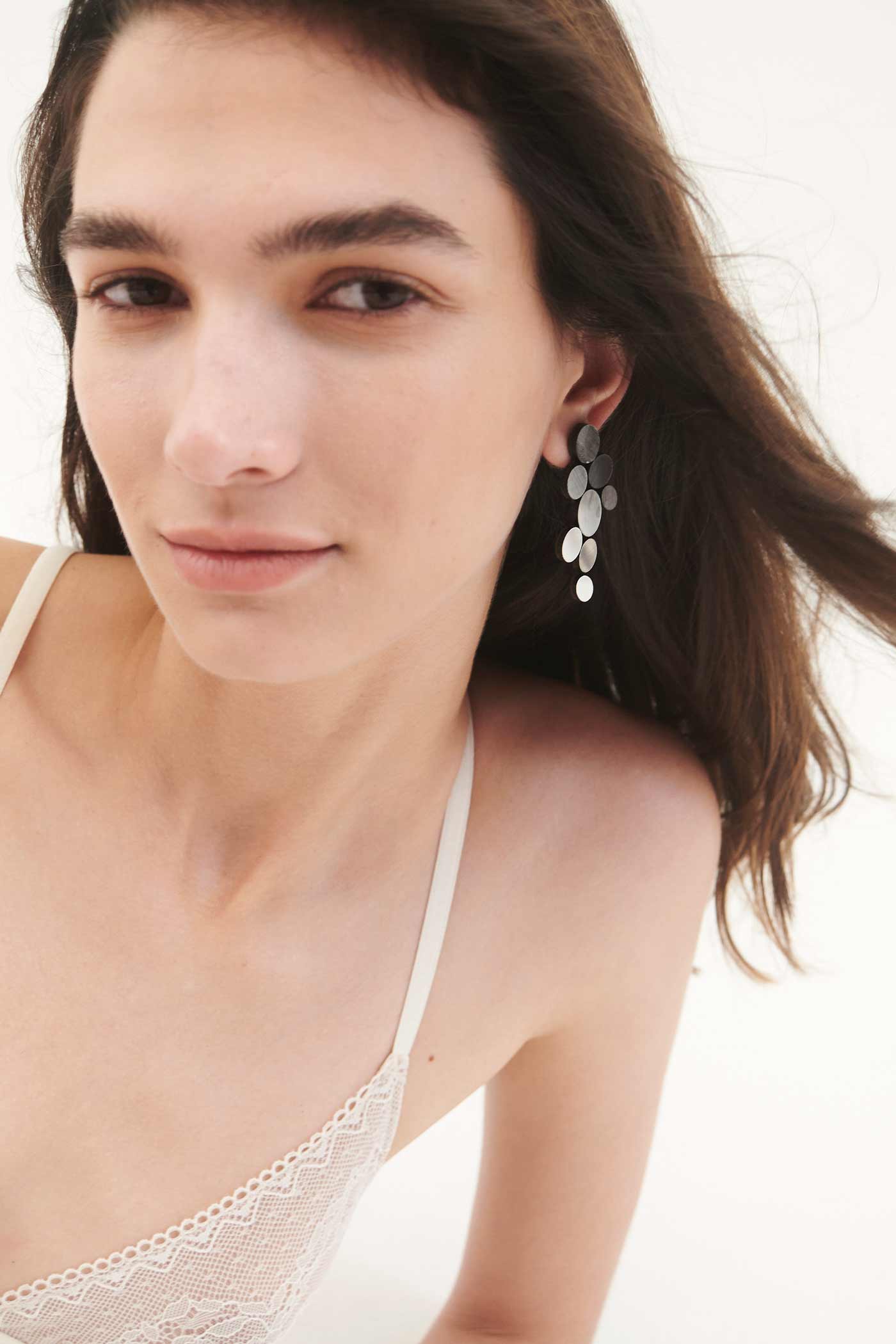 Pendientes Organic Reflections Largos - Plata