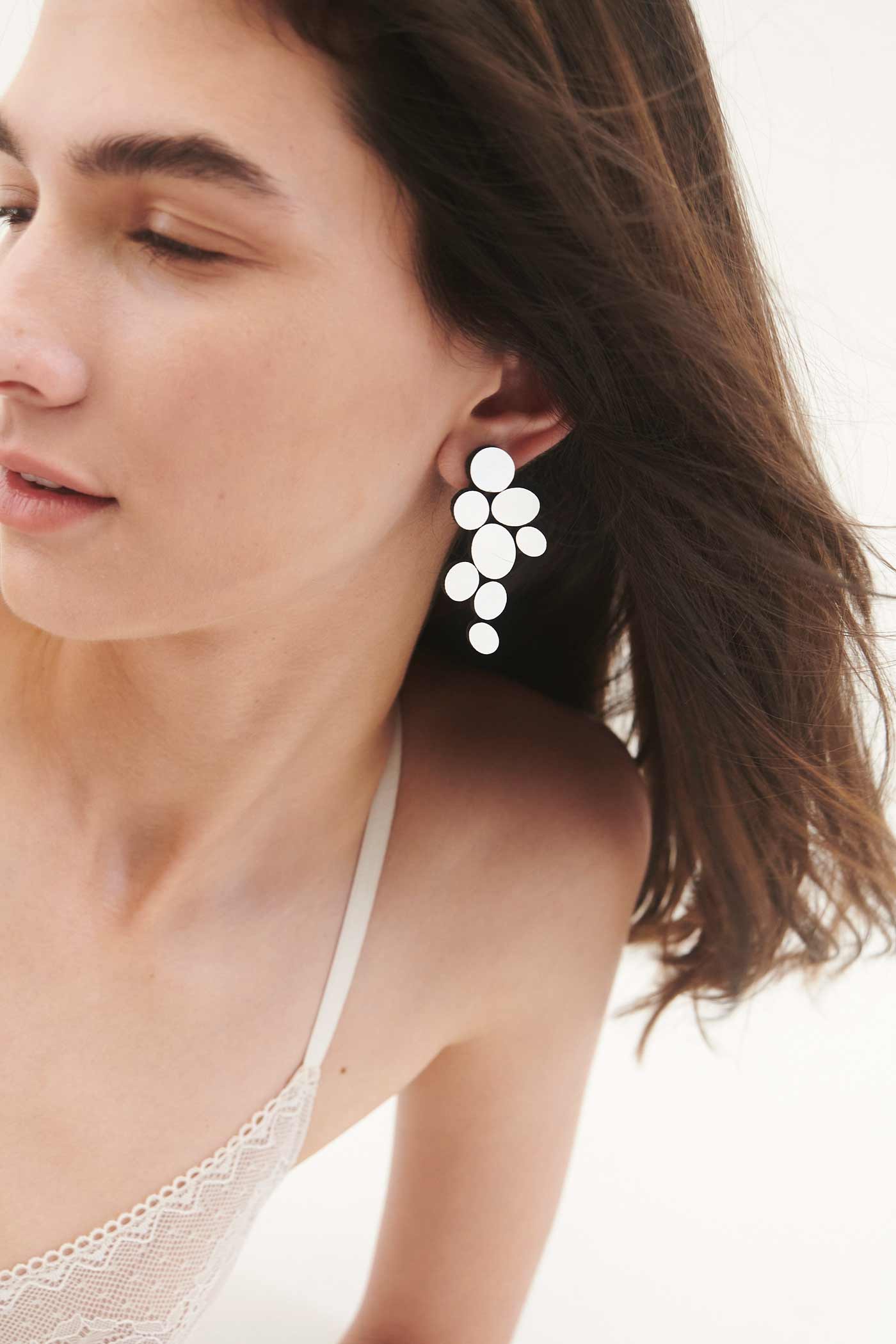 Pendientes Organic Reflections Largos - Plata