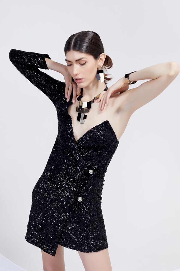 Collar Piet V - Negro/Oro
