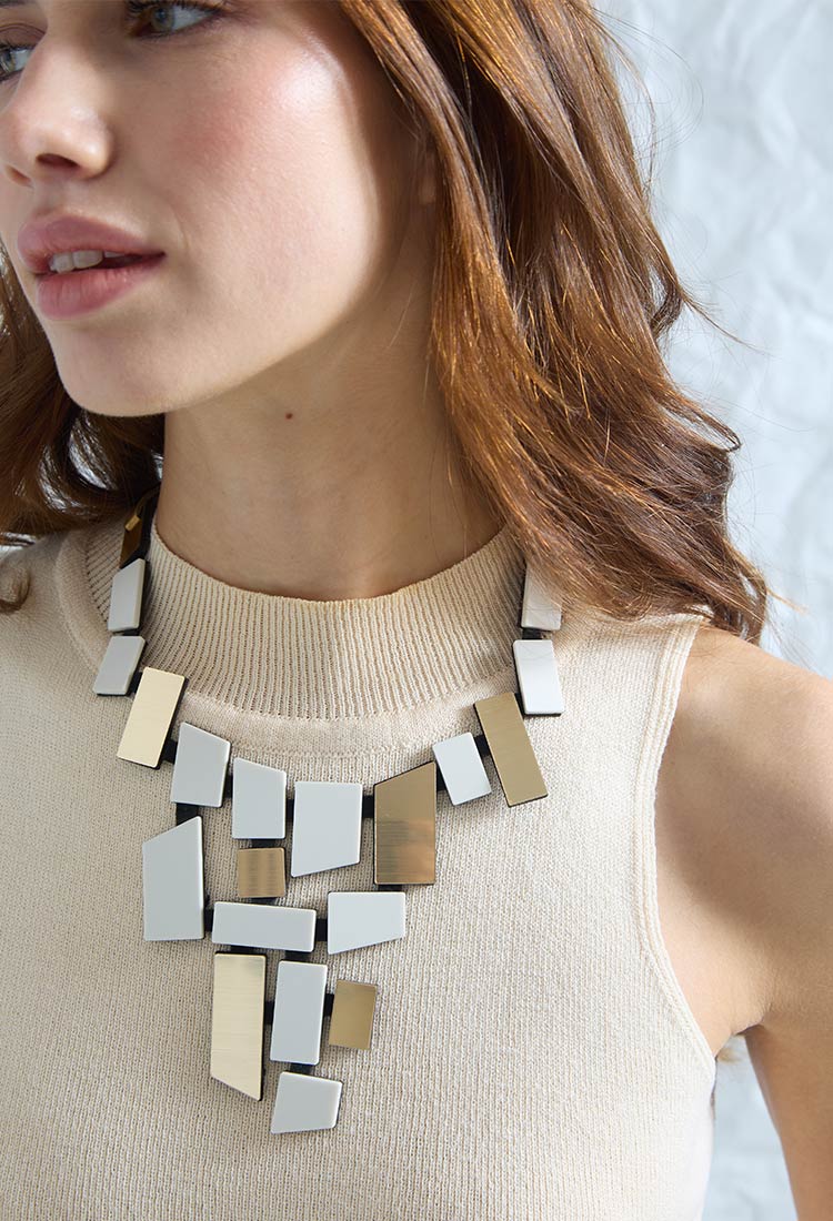 Collar Piet V - Oro/Marfil
