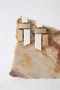 Pendientes Piet - Marfil/Oro