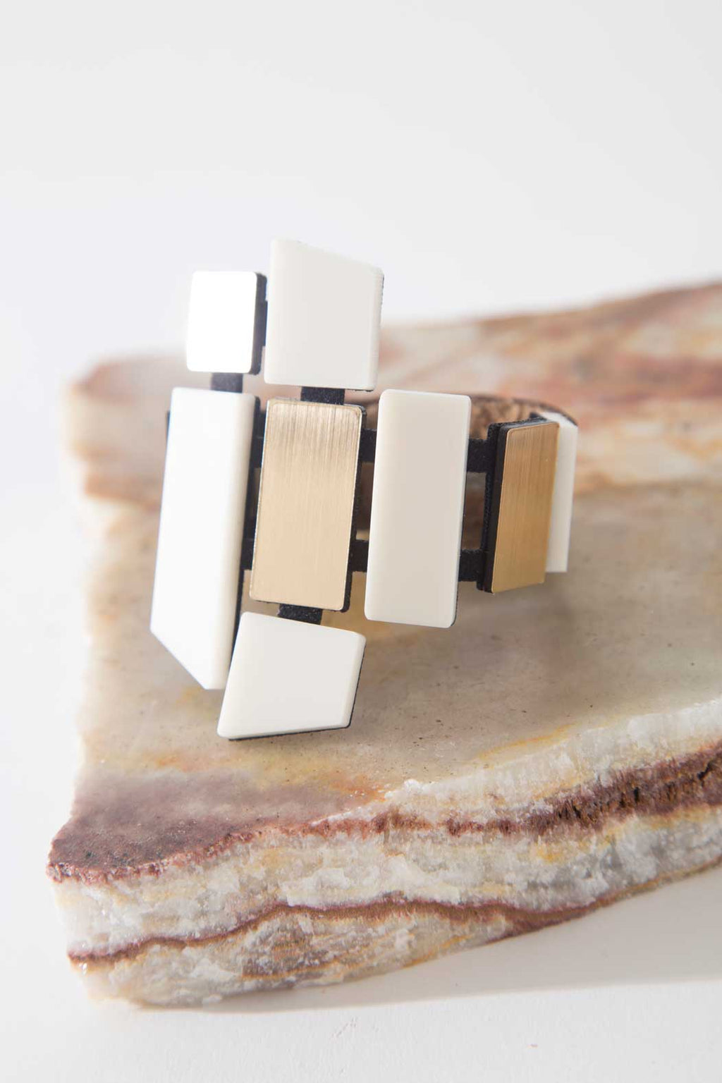 Brazalete Piet - Marfil/Oro