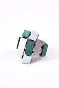 Brazalete Piet - Plata/Verde