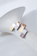 Pixel Tetris Earrings - Metallics