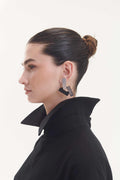 Pendientes Ray Pequeños - Plata/Negro/Peltre
