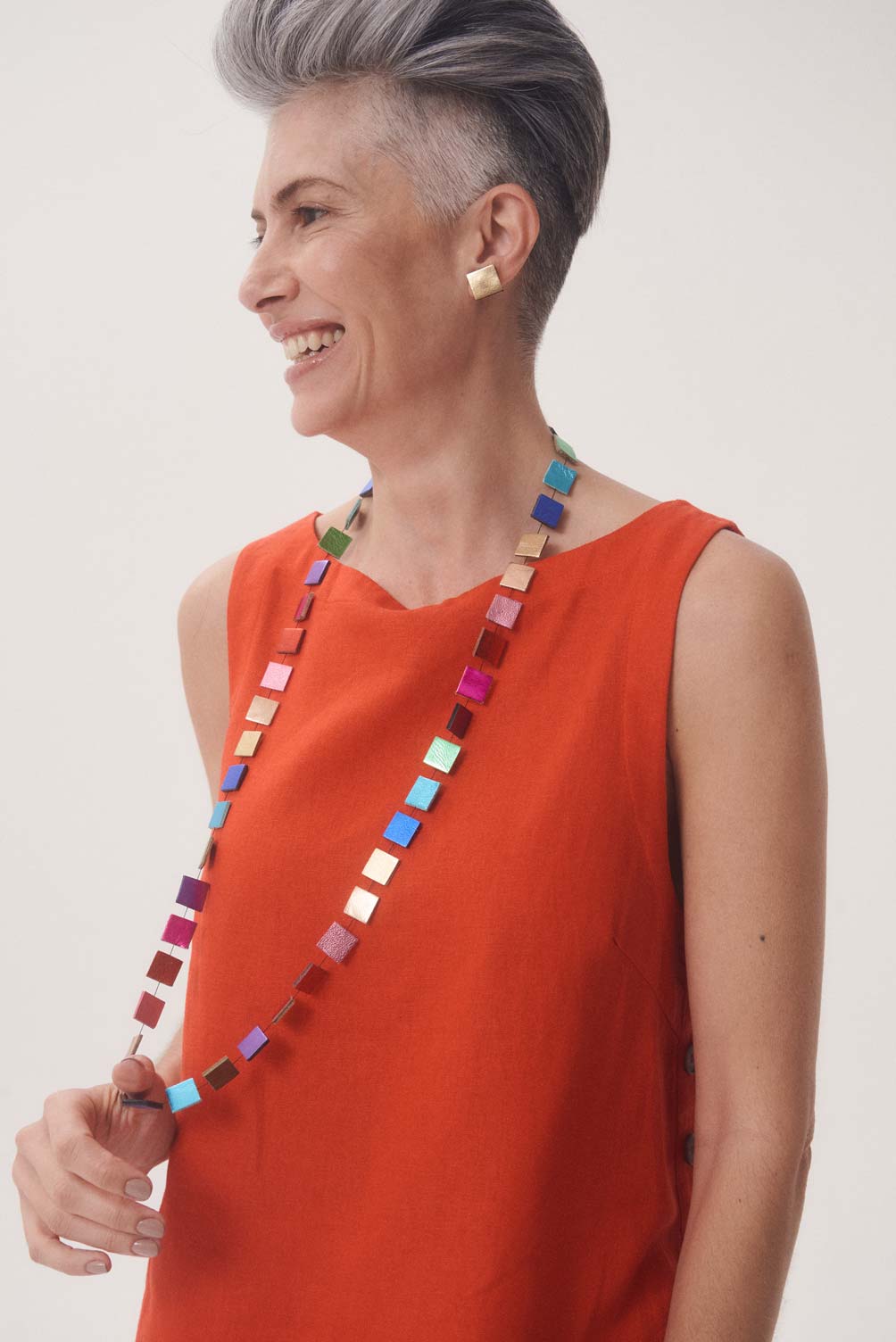 Collar Rainbow Largo - Arcoíris