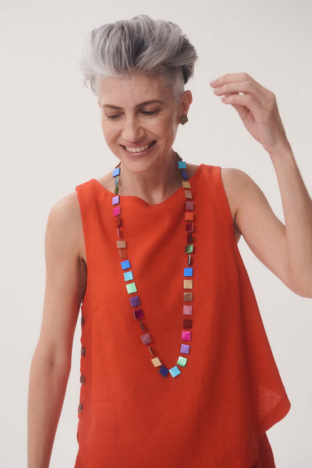 Collar Rainbow Largo - Arcoíris