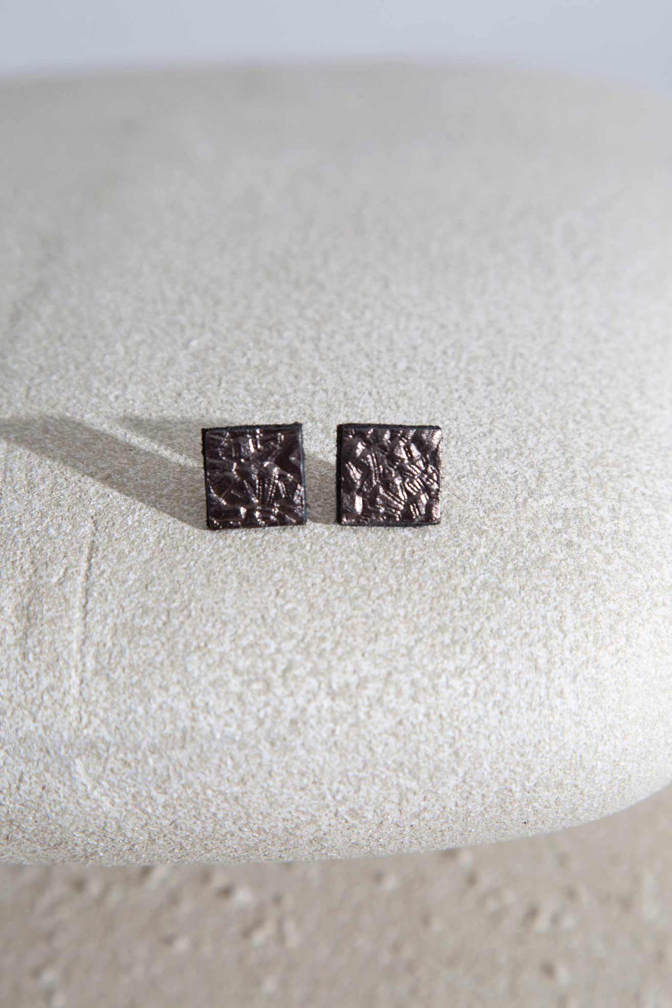 Pendientes Rainbow Square - Peltre