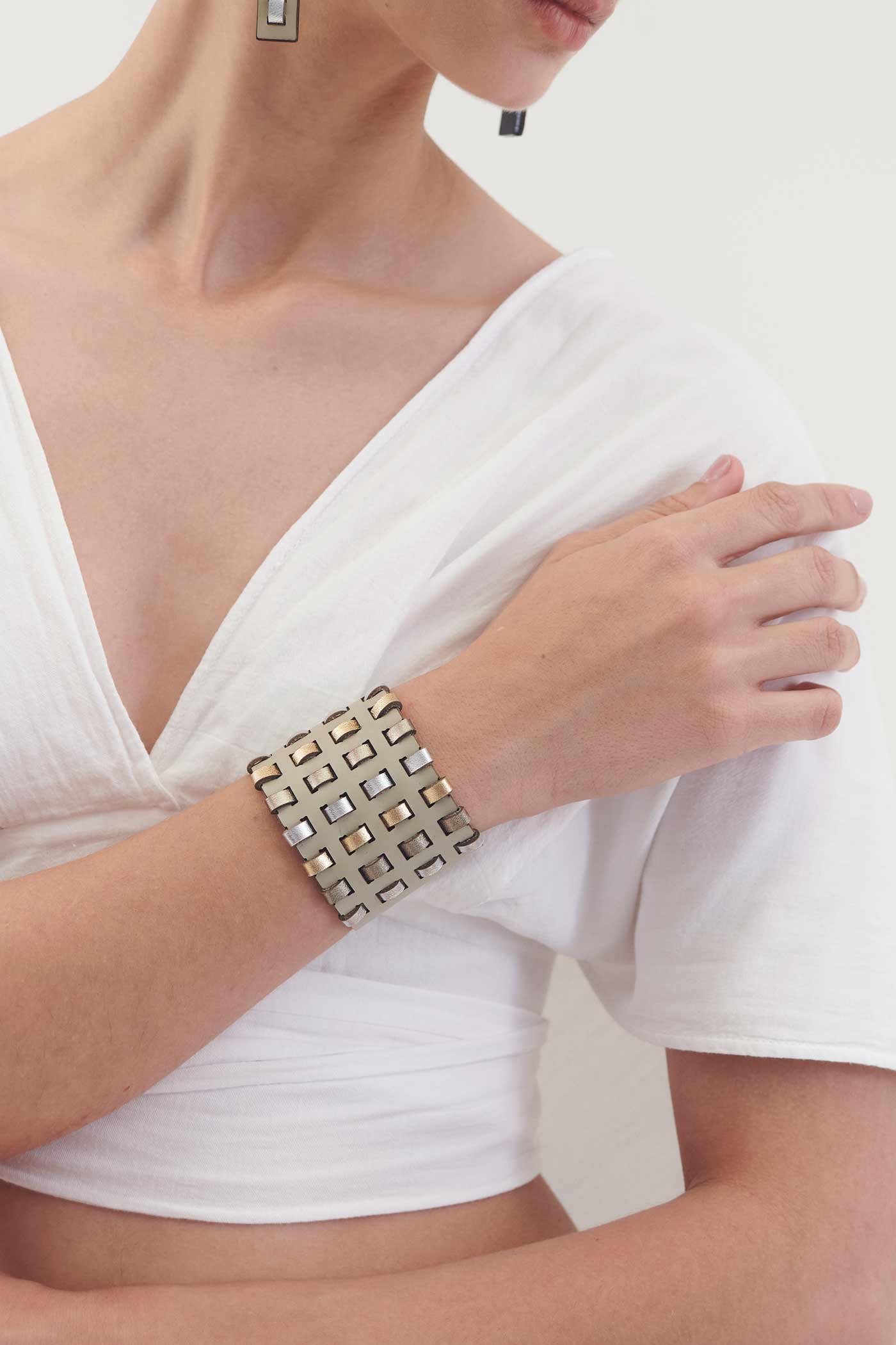 Rainbow Threads Bracelet - Mink+Metallics - Limited Edition