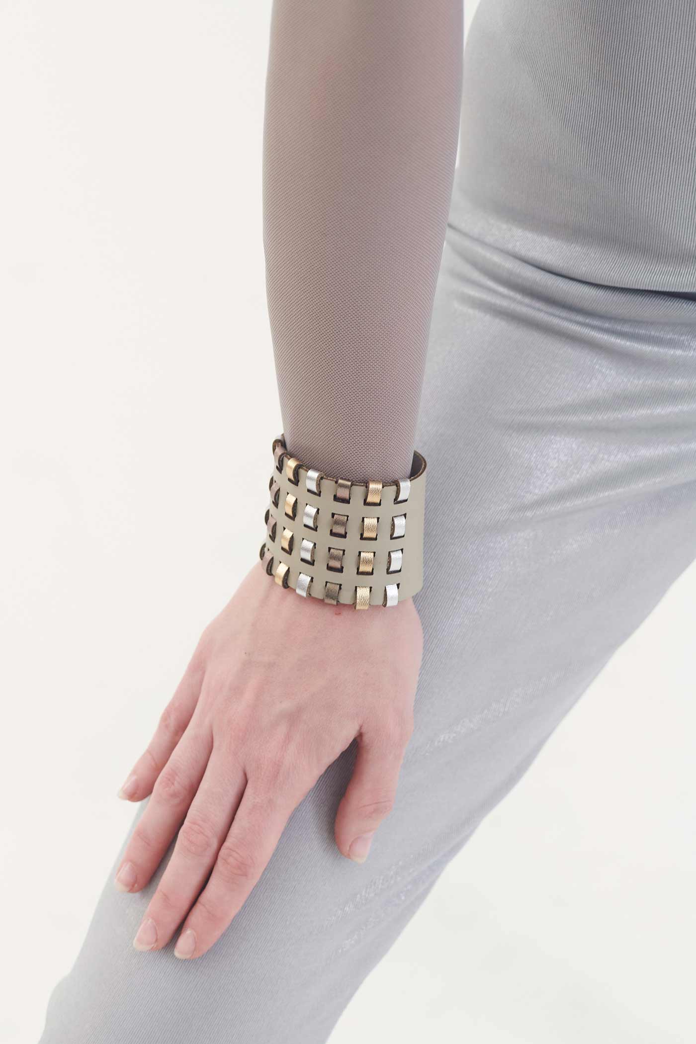 Rainbow Threads Bracelet - Mink+Metallics - Limited Edition