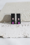 Pendientes Rainbow Hilos - Negro/Colores Cálidos