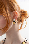 Pendientes Rainbow 3 Cuadrados - Metálico