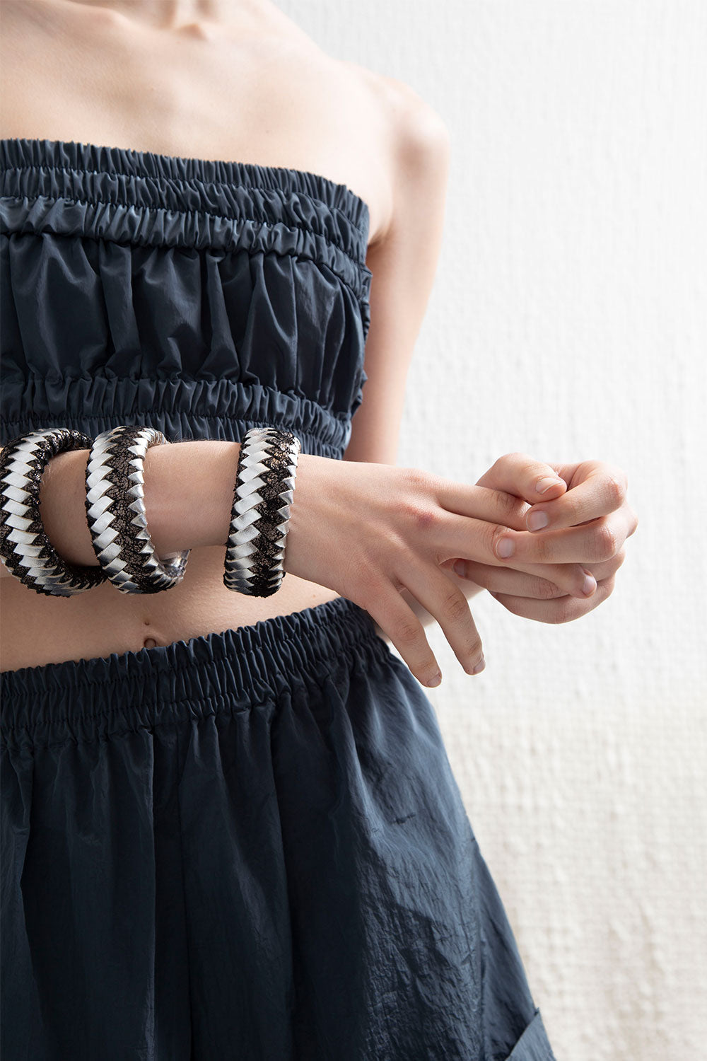 Rainbow Bracalet Woven - Silver/Black