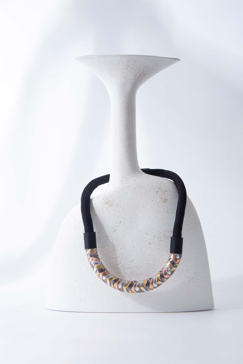 Rainbow Necklace Woven - Metallics
