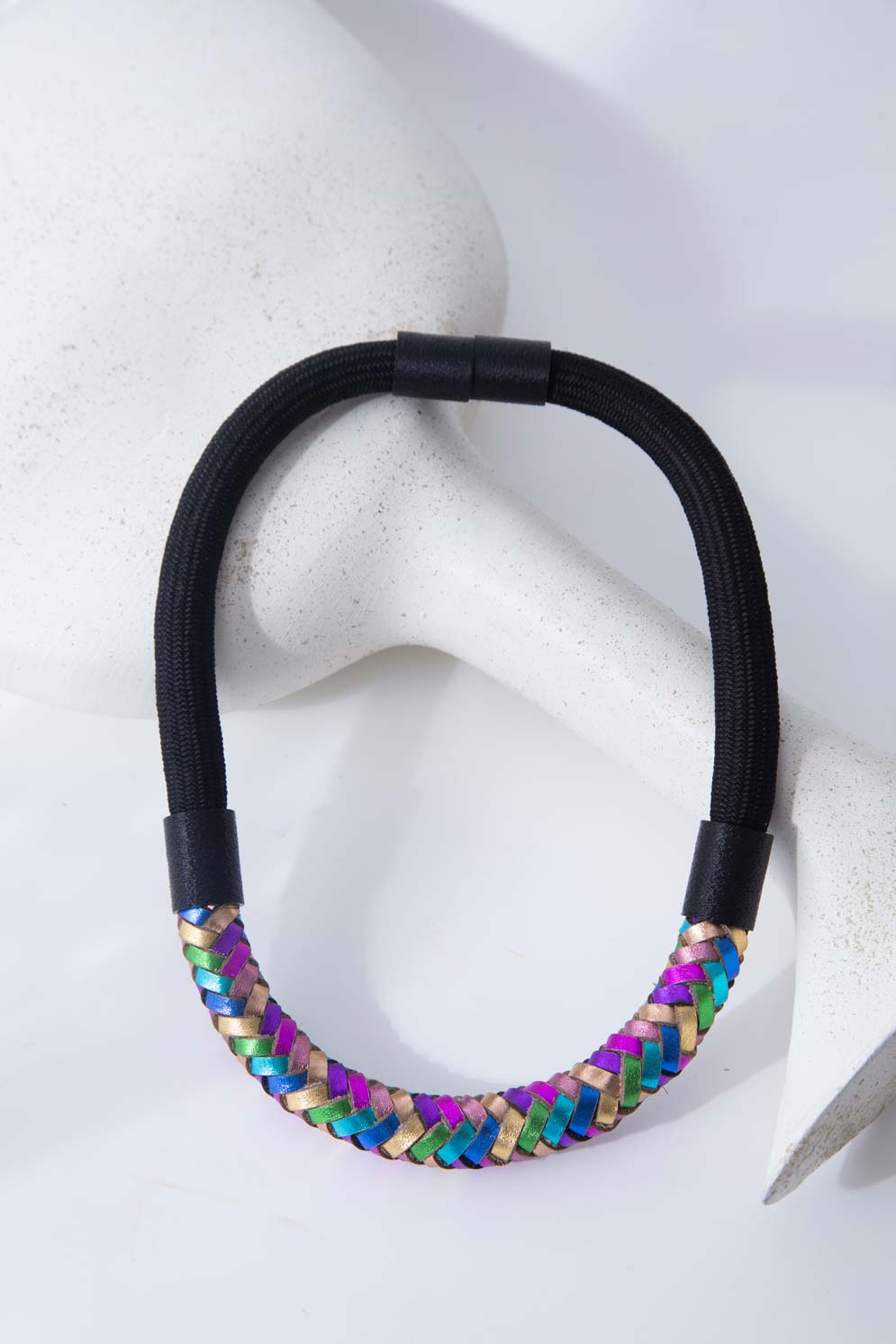 Rainbow Necklace Woven - Rainbow