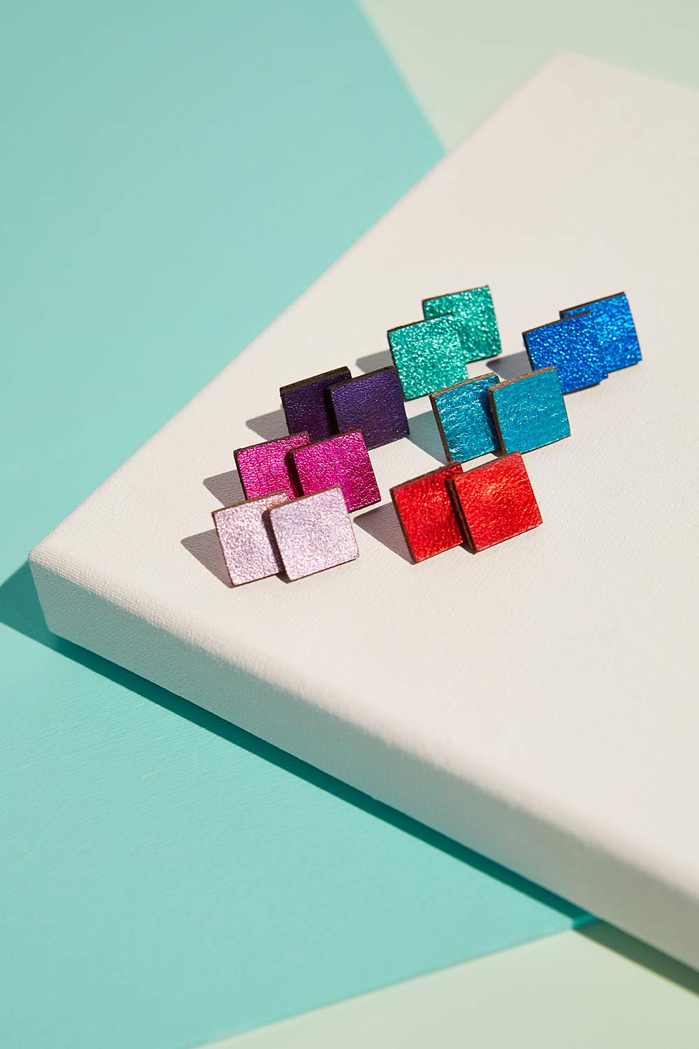 Pendientes Rainbow Cuadrado 