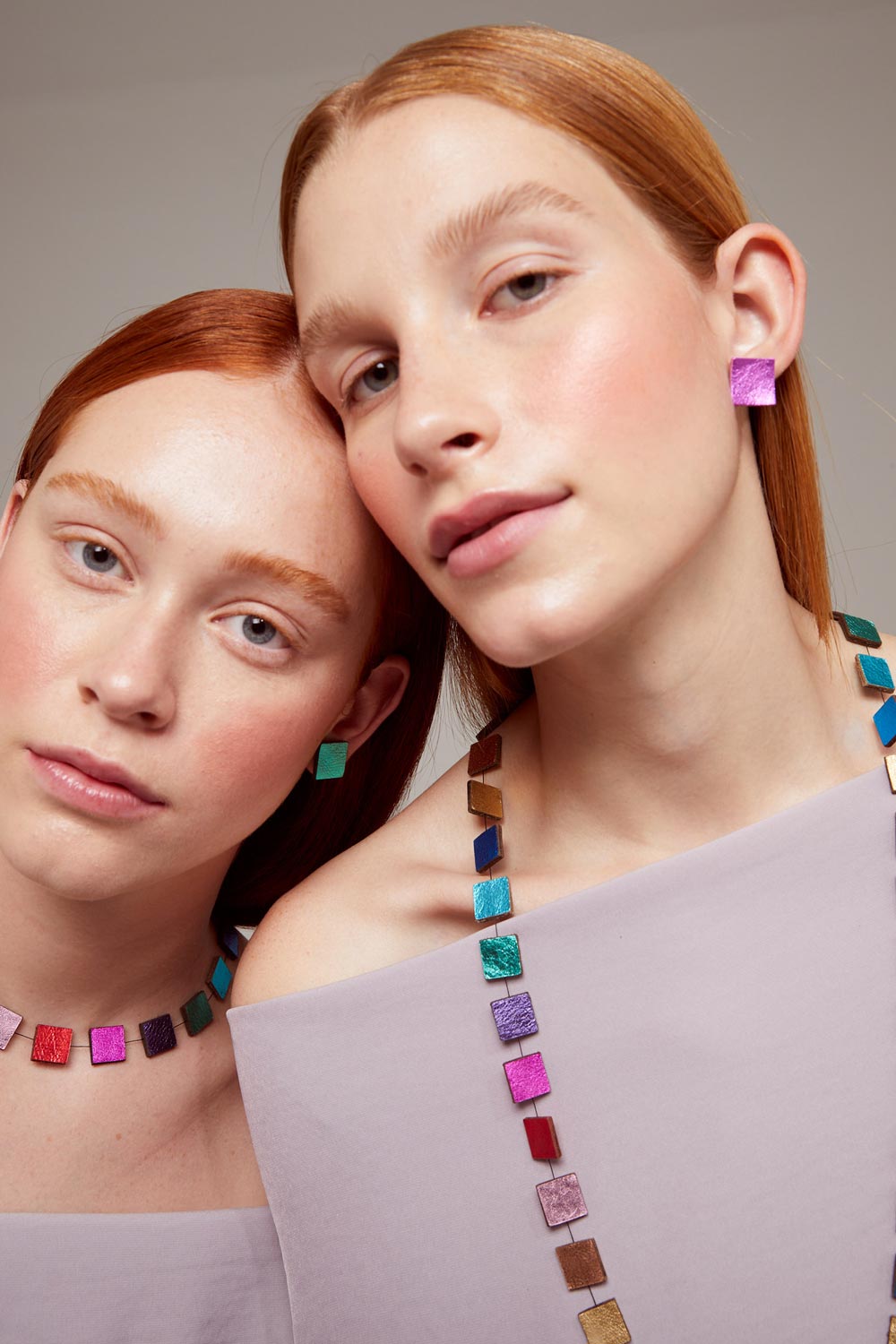 Pendientes Rainbow Cuadrado 